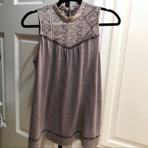 Lavender high neck top